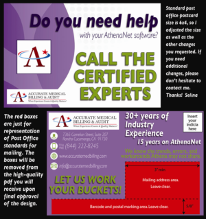 Postcard Design by selinavert 2 for Accurate Medical Biling and Audit | Design: #23199057