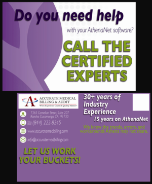 Postcard Design by selinavert 2 for Accurate Medical Biling and Audit | Design: #23235728