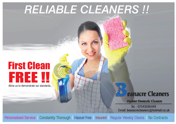 Flyer-Design von avi's für Beanacre Cleaners | Design #716354