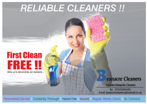 Flyer Design by avi's for Beanacre Cleaners | Design: #716354
