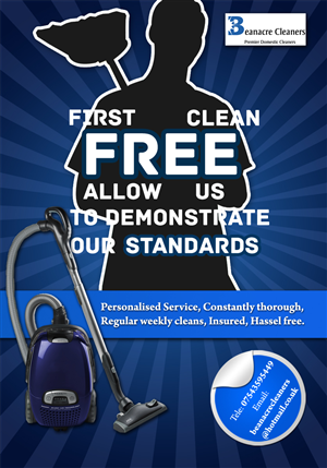 Diseño de Flyer por Gargi Datta Banik para Beanacre Cleaners | Diseño #724777
