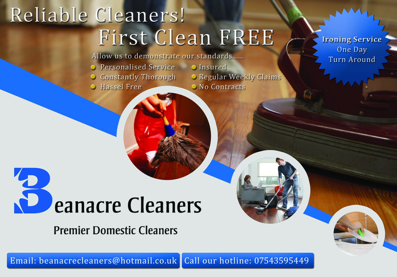 Flyer-Design von Raph Adiao für Beanacre Cleaners | Design #727818