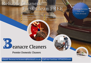 Flyer Design by Raph Adiao for Beanacre Cleaners | Design: #727818