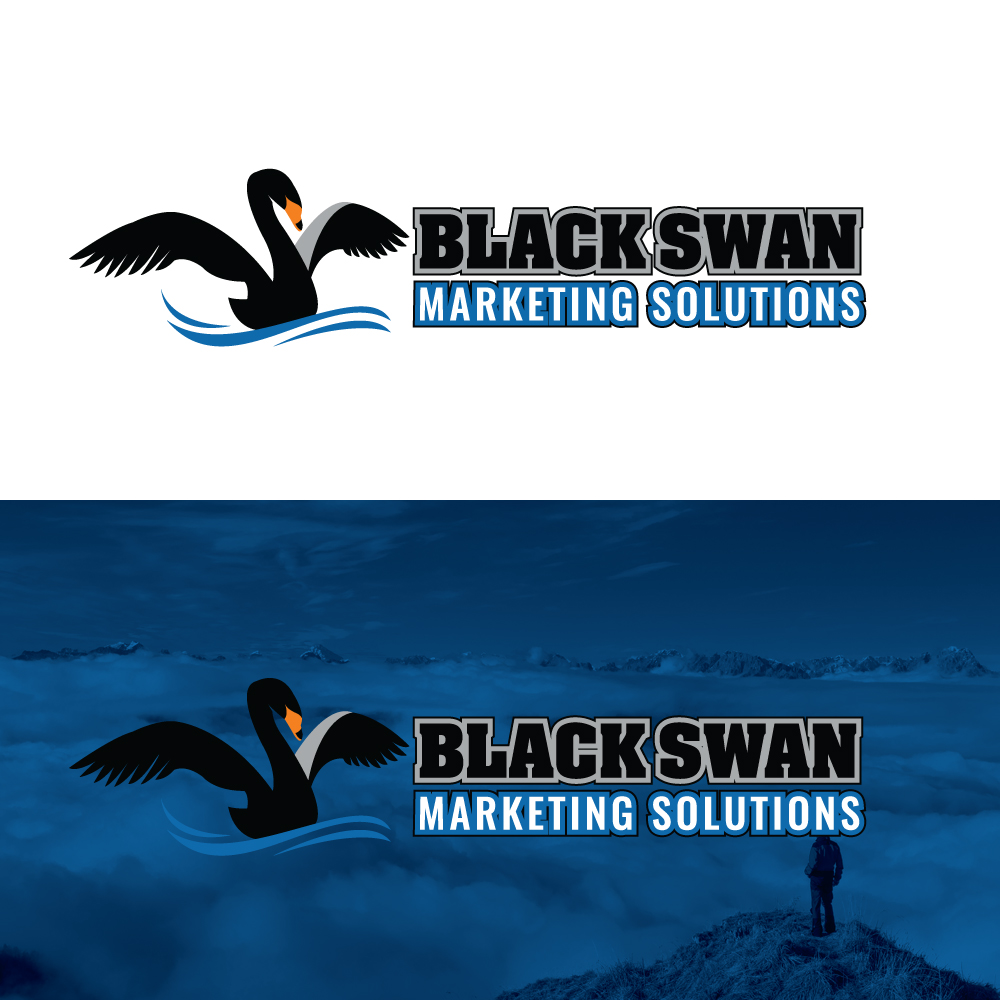 Logo Design by Sergio Coelho for Black Swan Marketing Solutions | Design #23130680