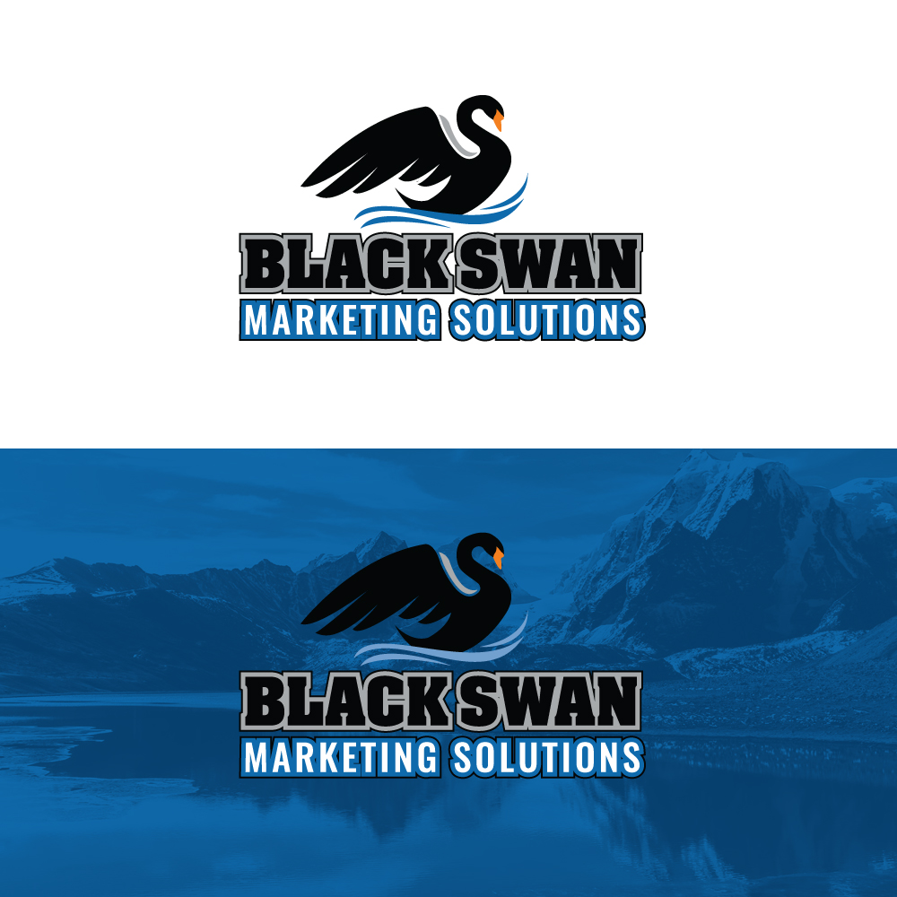 Logo Design by Sergio Coelho for Black Swan Marketing Solutions | Design #23142529