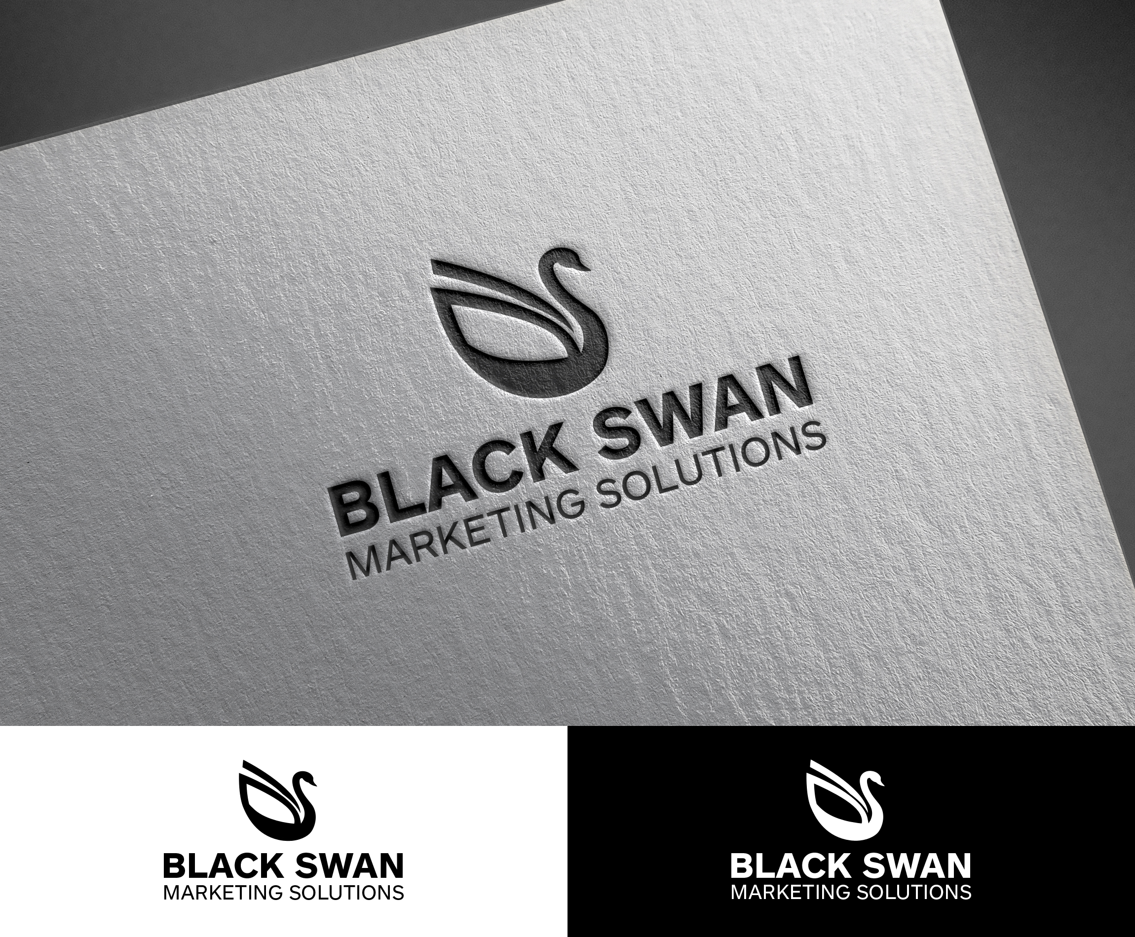 Logo Design by DiLion for Black Swan Marketing Solutions | Design #23127595