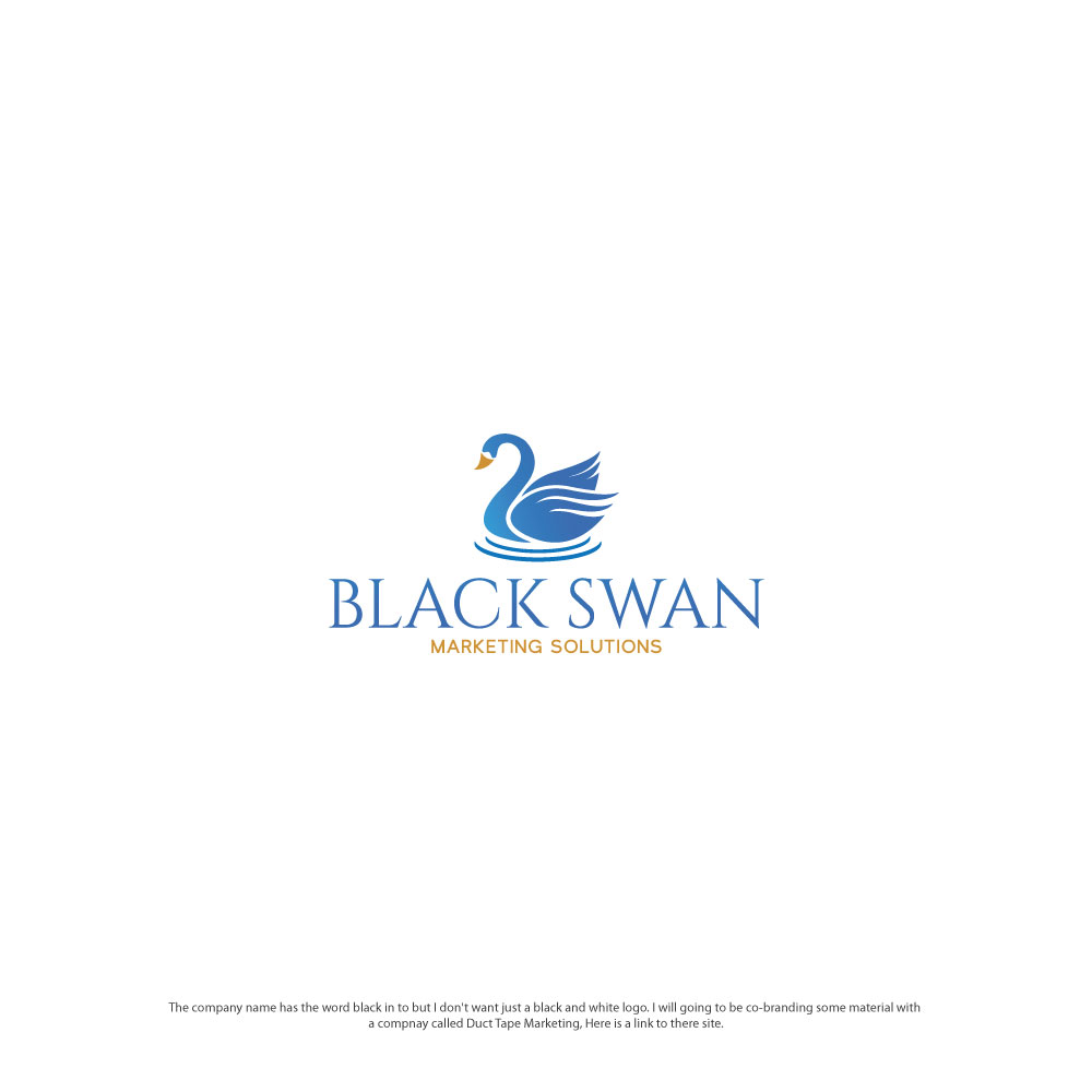 Upmarket, Logo Design Black Swan Marketing Solutions by ecorokerz | Design #23126774