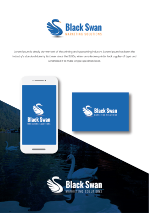 Logo Design by Farooq Zahid for Black Swan Marketing Solutions | Design: #23126592