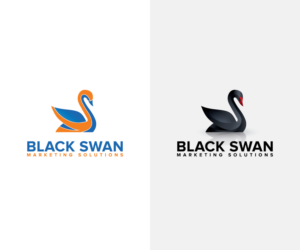 Logo Design by Wild Geek for Black Swan Marketing Solutions | Design: #23125456