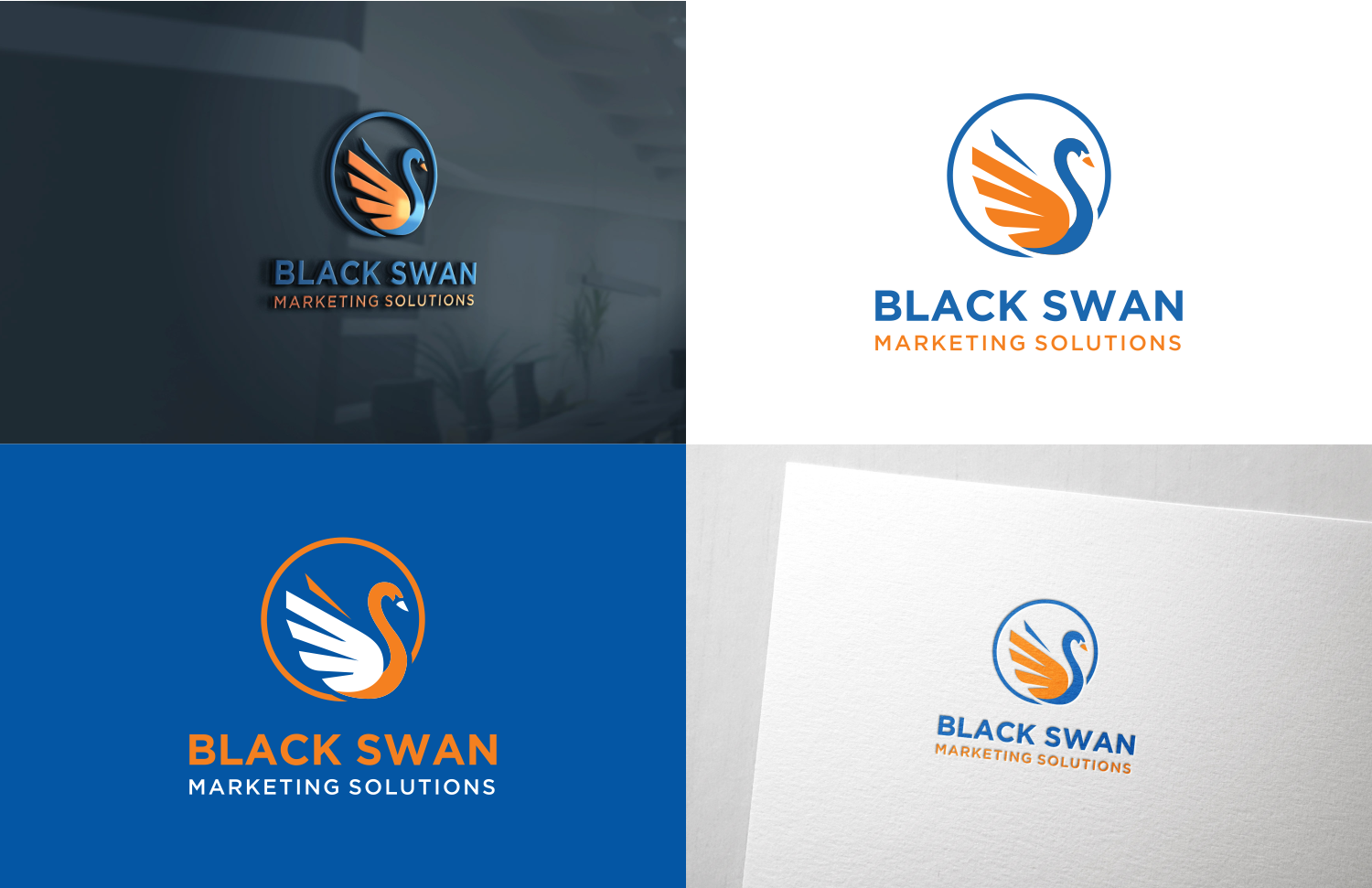 Logo Design by fatiyadesign for Black Swan Marketing Solutions | Design #23128813