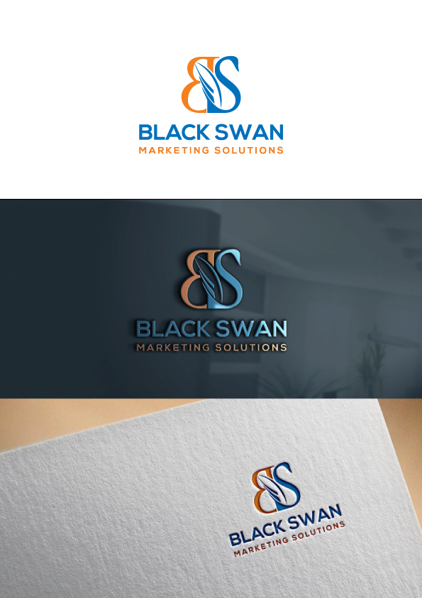 Diseño de Logo por DesIcon para Black Swan Marketing Solutions | Diseño #23128319