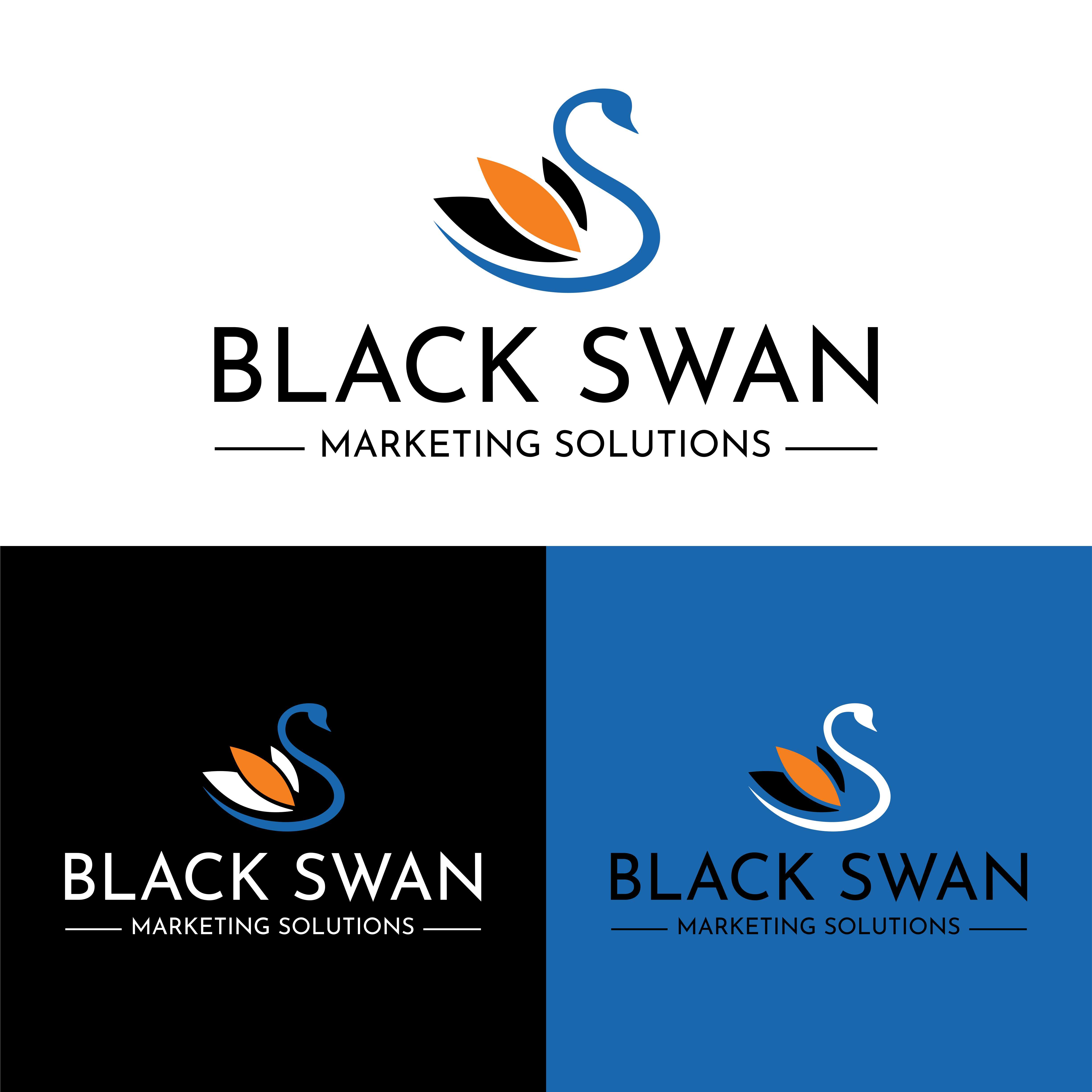 Logo Design by Nicolene Barnard for Black Swan Marketing Solutions | Design #23130100