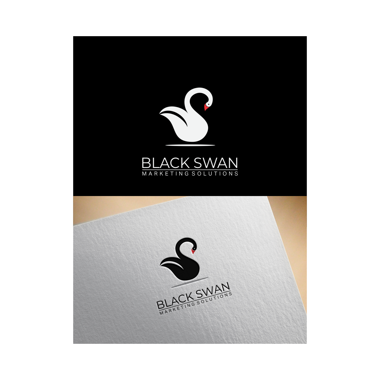 Logo Design by Sizuka for Black Swan Marketing Solutions | Design #23127592