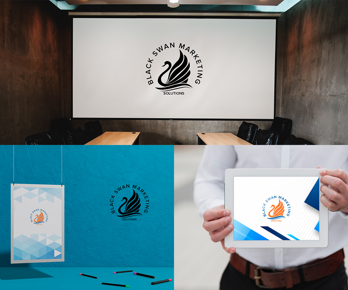 Logo Design by Salman 24 for Black Swan Marketing Solutions | Design #23137189