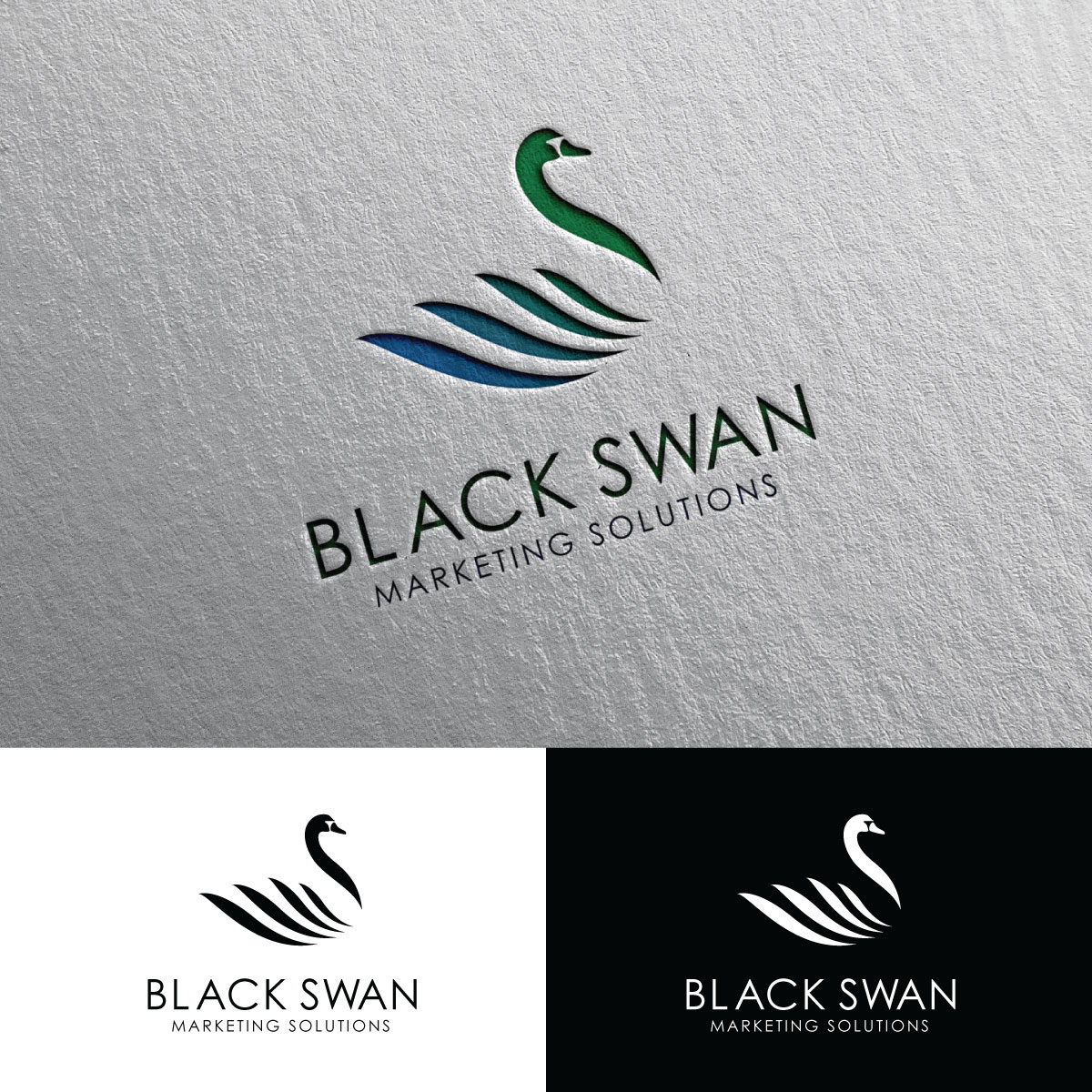 Logo-Design von Rii für Black Swan Marketing Solutions | Design #23132444