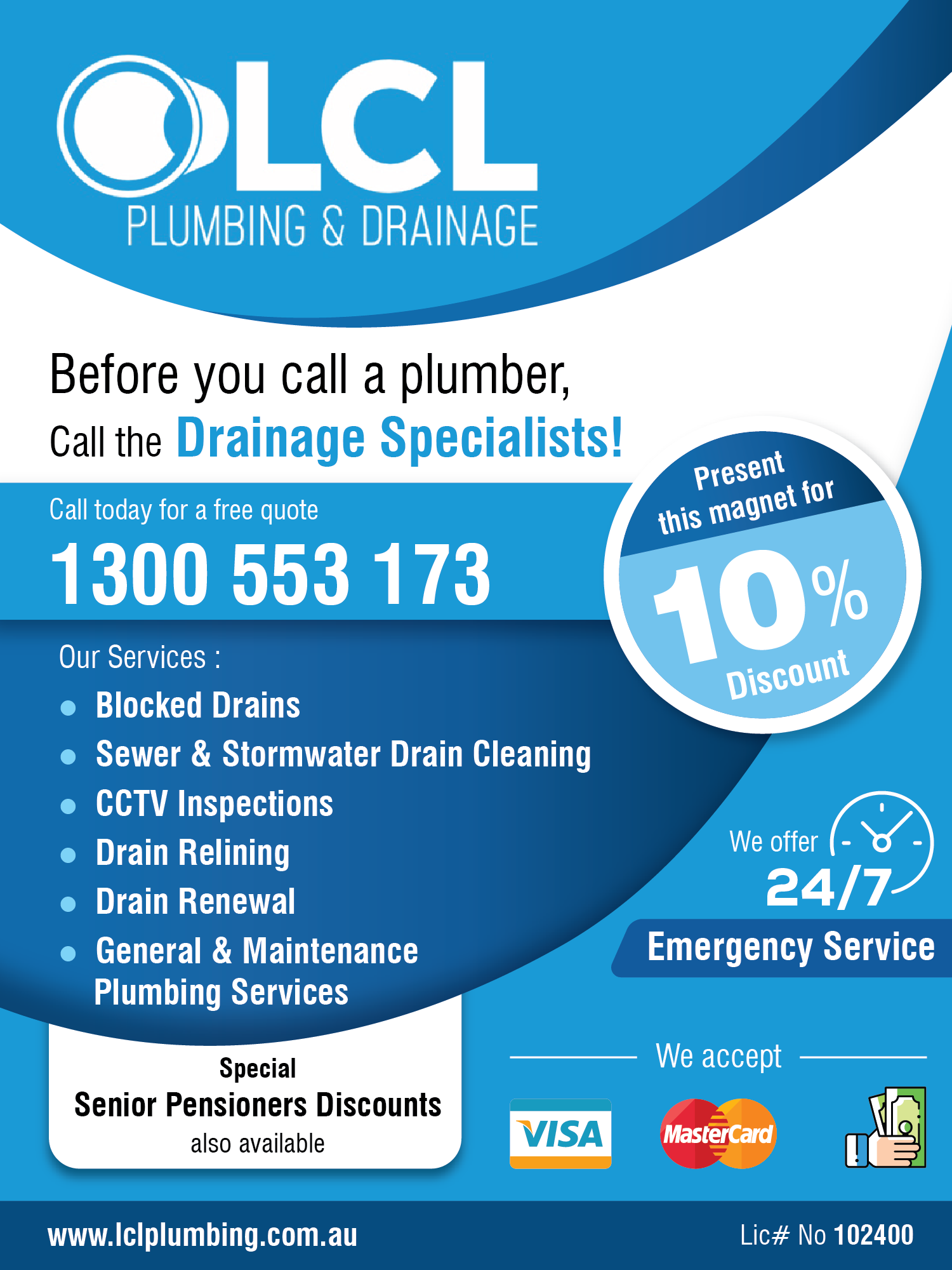Grafik-Design von Akshar Shailesh für LCL Plumbing and Drainage | Design #23141922