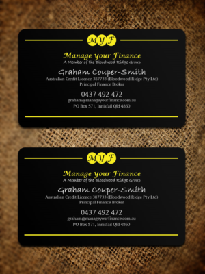 Finance Broker helping people meet their personal and business goals | Business Card Design by Sandaruwan