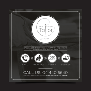 The Smart Tailor Poster for a shop Facade  | Signage Design by Designers Hub