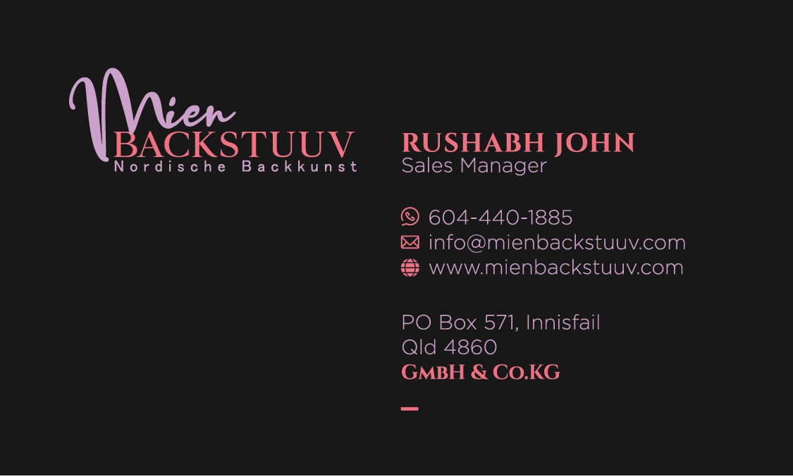 Business Card Design by Verified artistry for Thaysen's Backstube e.K. | Design #23232380