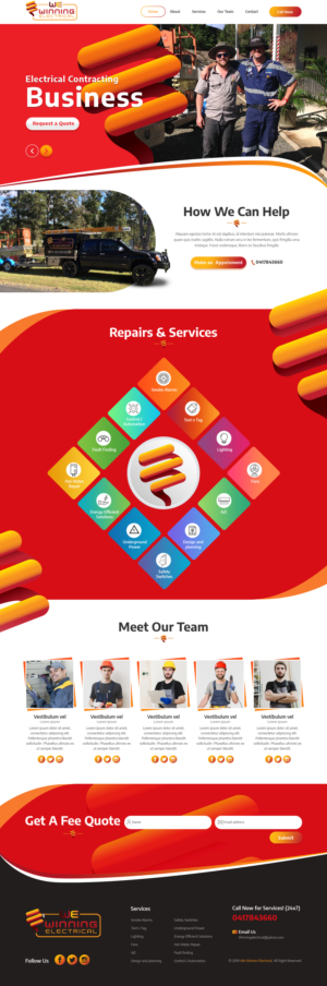 Electrical Contracting business website design  | Web Design by sai.designer87