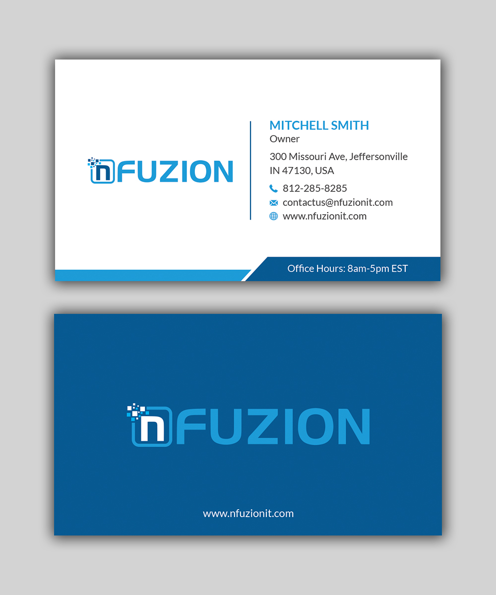 Business Card Design by T.R for NFUZION | Design #23132219