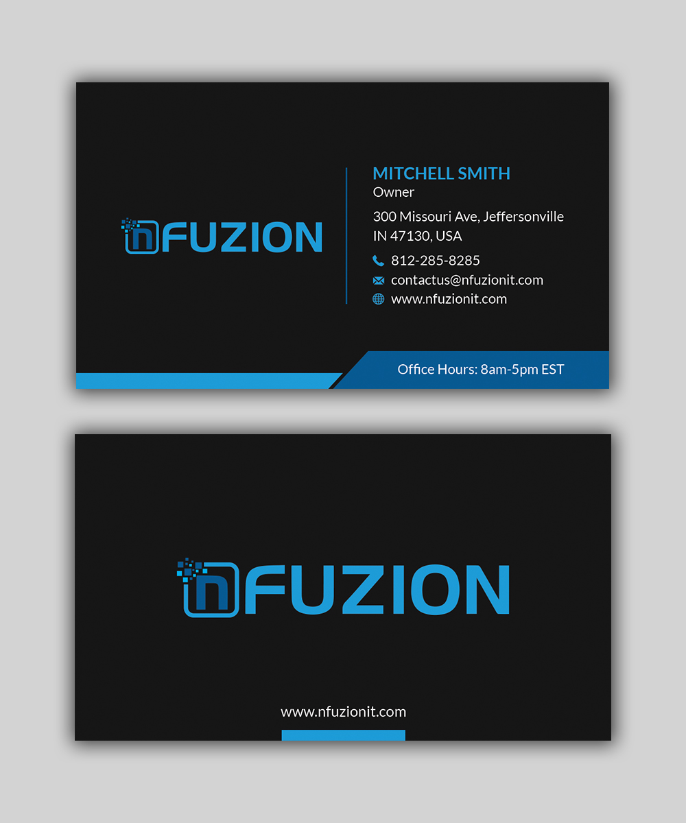 Business Card Design by T.R for NFUZION | Design #23132250