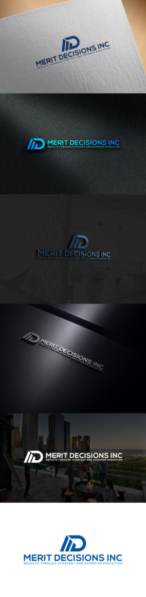 Merit Decisions Inc. Results through Strategy and superior execution.  | Design de Logo par Daniyal Faris