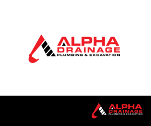 Alpha Drainage, Plumbing & Excavation | Logo Design by renderman