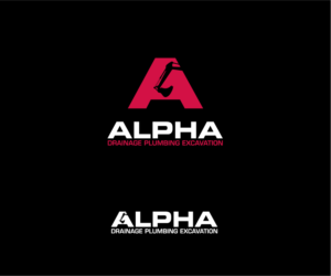 Alpha Drainage, Plumbing & Excavation | Logo Design by bluejet