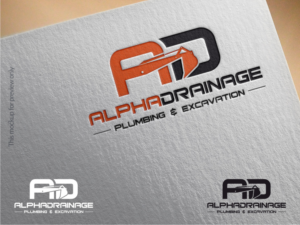 Alpha Drainage, Plumbing & Excavation | Logo-Design von Atvento Graphics