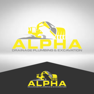 Alpha Drainage, Plumbing & Excavation | Logo Design by Gerald Design 3