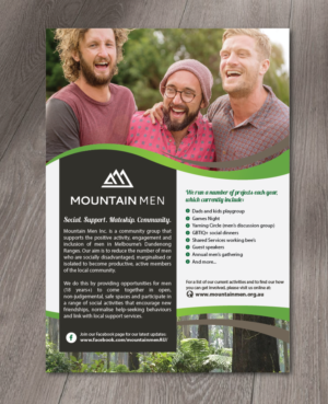 Mountain Men - community/social/support group for men needs a flyer | Flyer Design by alex989