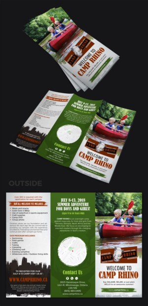Overnight youth camp for refugee kids needs a brochure in Arabic | Flyer Design by SAI DESIGNS