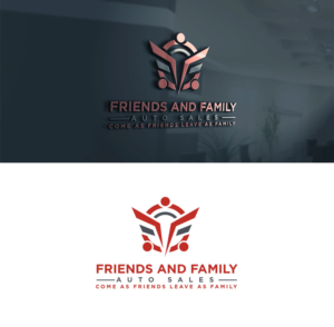 We would like the logo to say the name "friends and family Auto sales" with the possible tag line that says "come as friends leave as family" if it fits in your design ideas and you like the feel it adds to your design. Thank you! | Logo Design by Mono.co