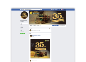 35 year aniversery Stuart Drummond Transport | Facebook-Design von ammar_ed