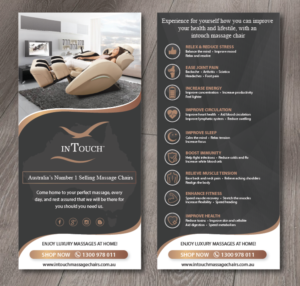 Diseño de Flyer por alex989 para inTouch Massage Chairs | Diseño: #23175056