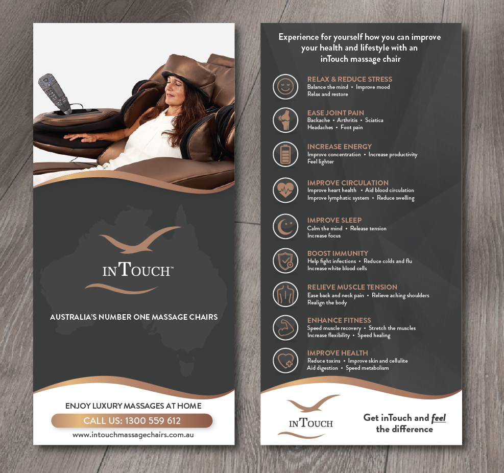 Flyer Design by alex989 for inTouch Massage Chairs | Design #23244987
