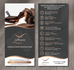 Diseño de Flyer por alex989 para inTouch Massage Chairs | Diseño: #23244987