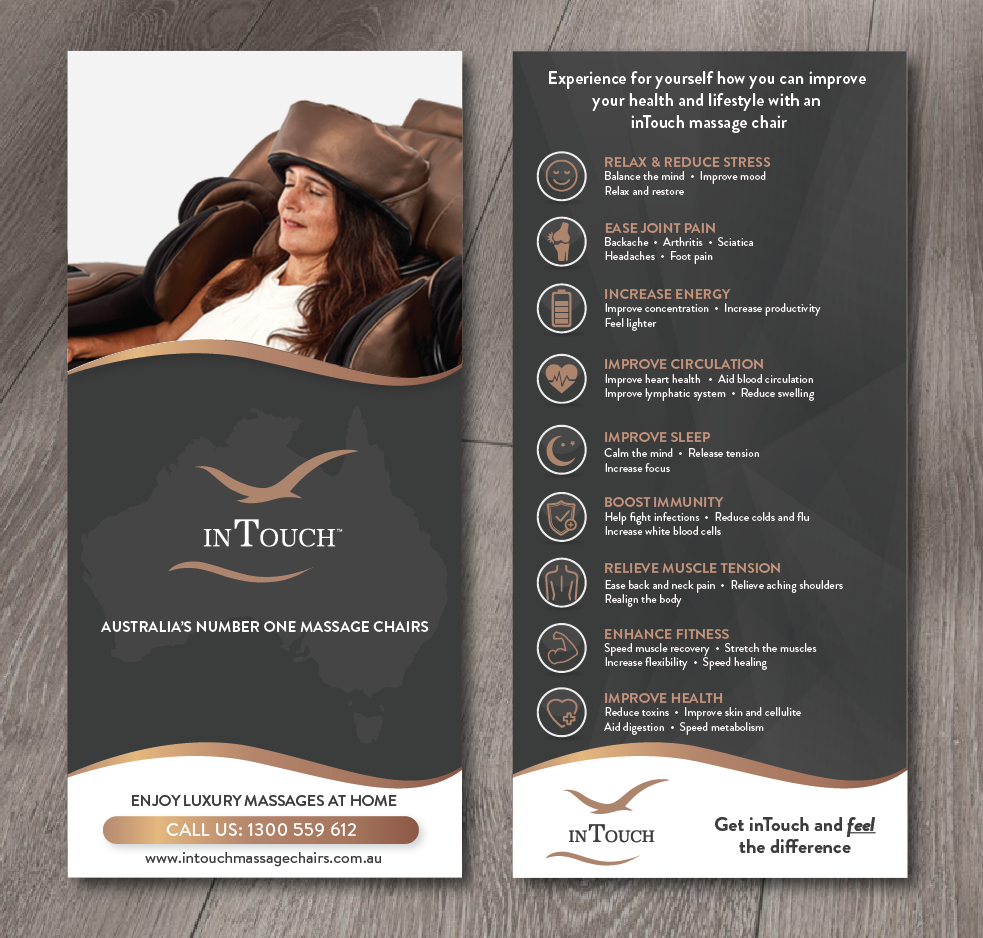Flyer Design by alex989 for inTouch Massage Chairs | Design #23264323