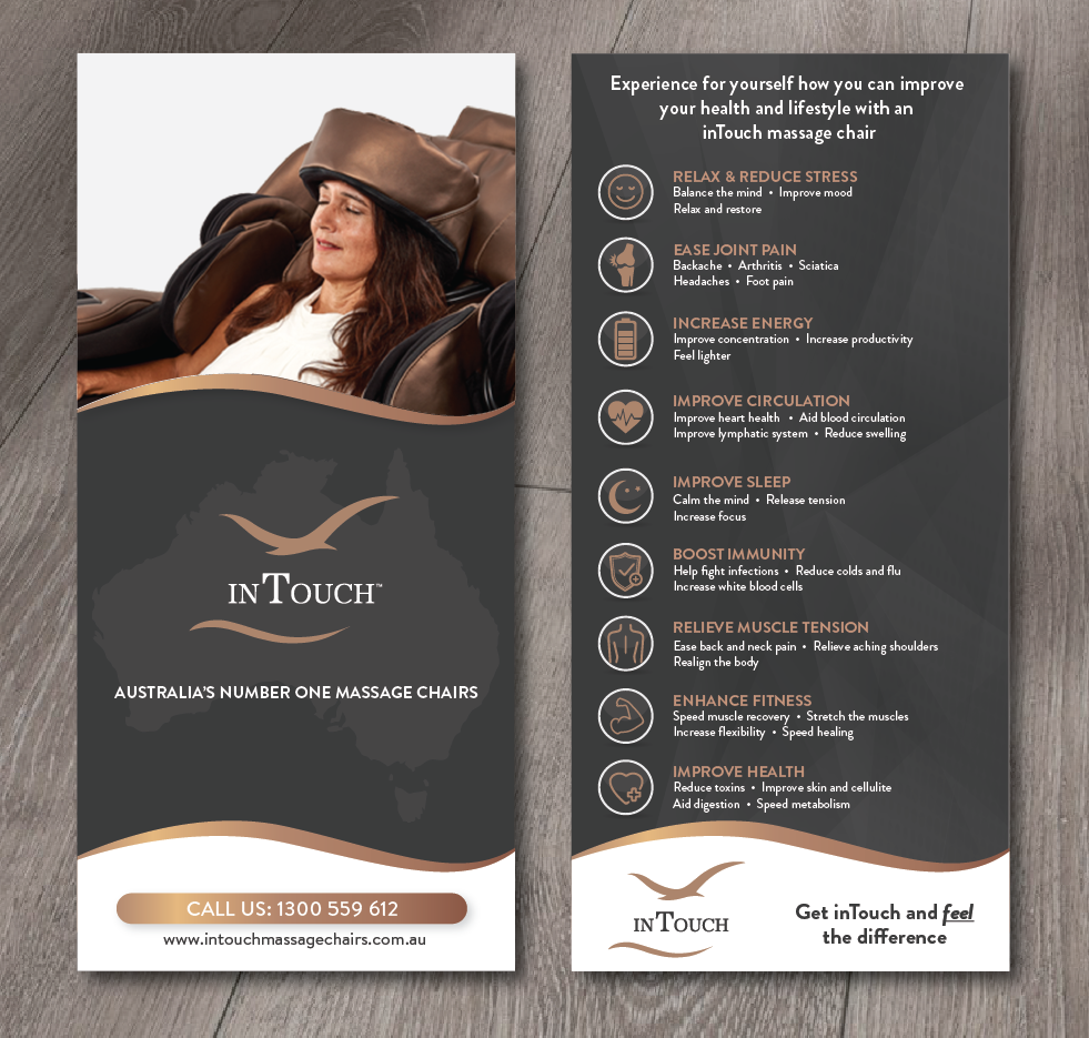 Flyer Design by alex989 for inTouch Massage Chairs | Design #23269438