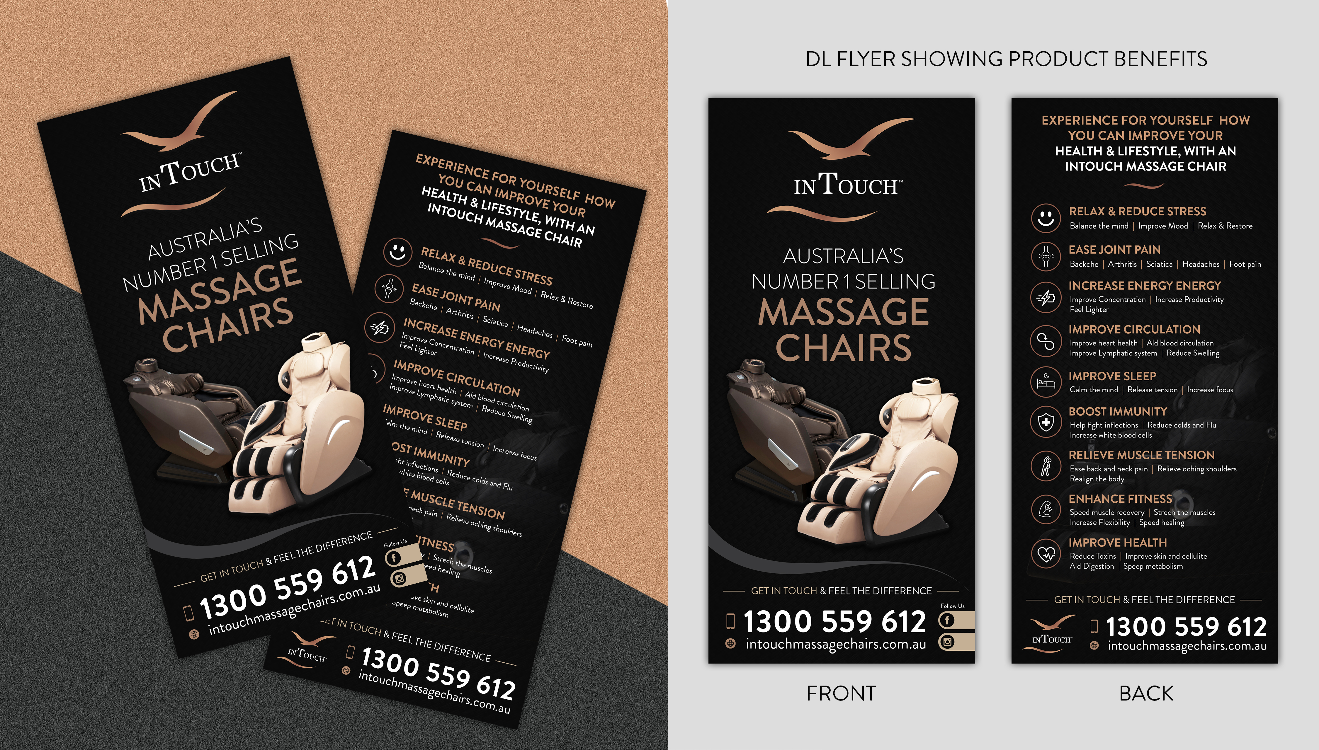 Flyer Design by ARTOGRAPHY for inTouch Massage Chairs | Design #23159181