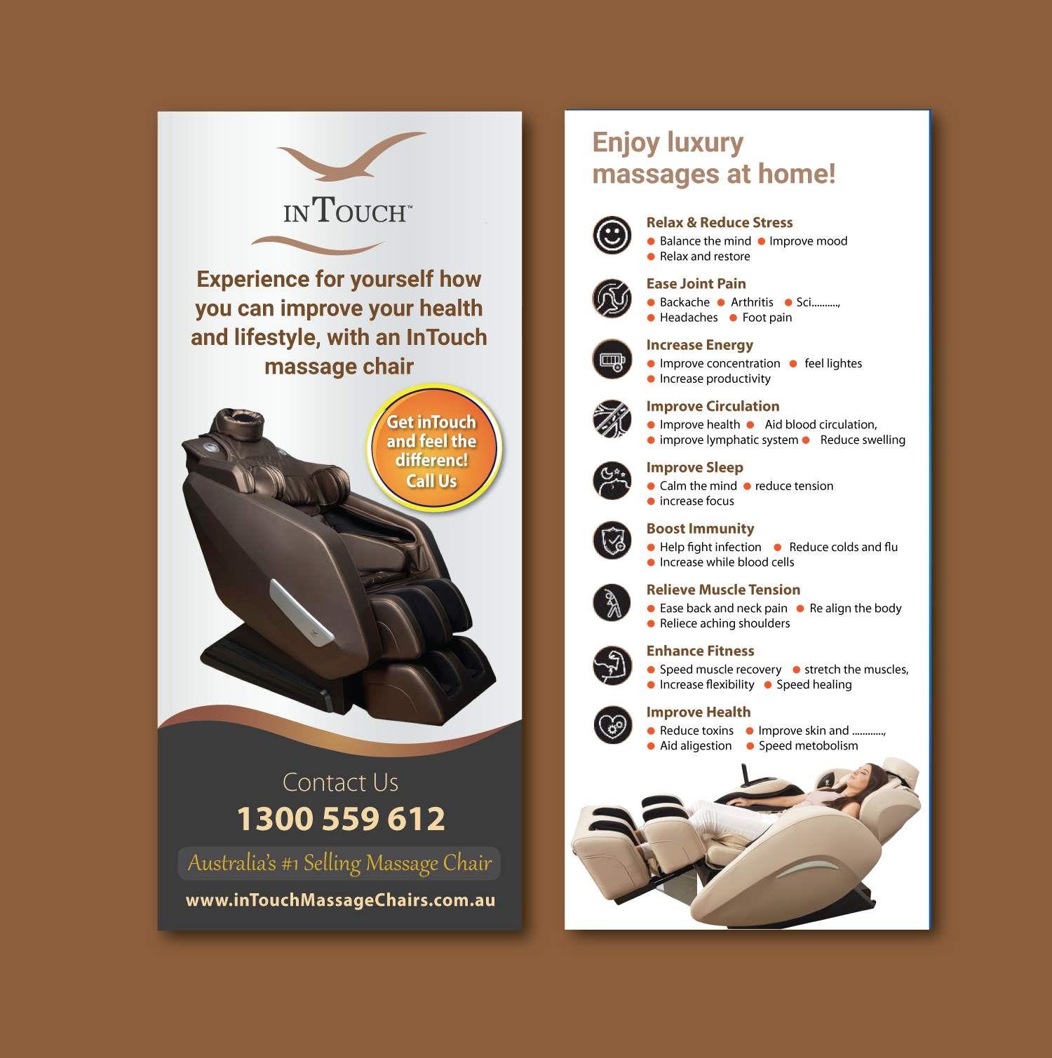 Flyer Design by meet007 for inTouch Massage Chairs | Design #23156418