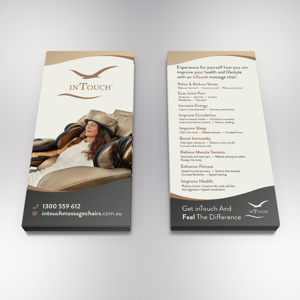 Flyer Design by vlad_andrei.albescu for inTouch Massage Chairs | Design #23171303