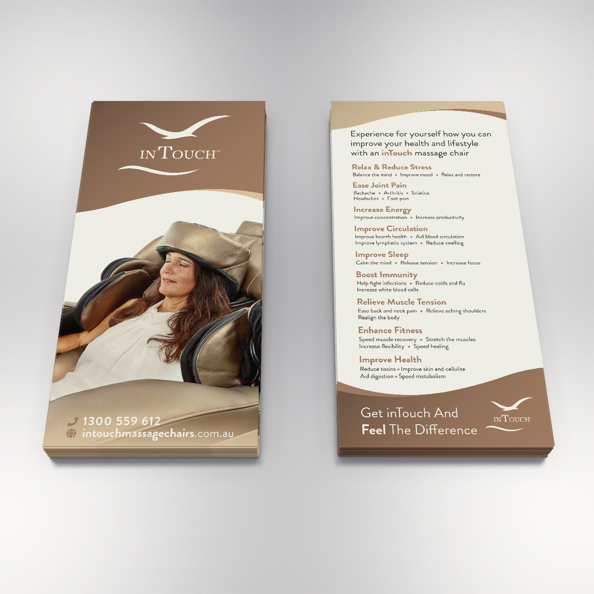 Diseño de Flyer por vlad_andrei.albescu para inTouch Massage Chairs | Diseño #23171304