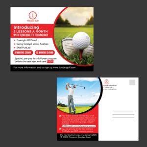 1 Under Golf New Location Postcard | Diseño de Postal por Schöpfer