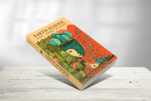 Cover for a book titled Earth School: Love, Learn, Be Happy | Buchumschlag Design von Pinky 
