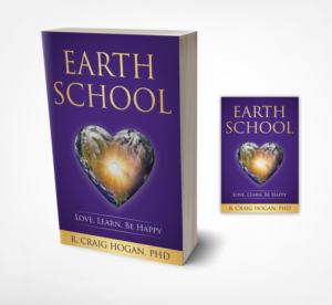 Cover for a book titled Earth School: Love, Learn, Be Happy | Book Cover Design by bulanarafika