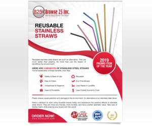 B25 Stainless Straw Flyer | Diseño de Flyer por Luniere Designs
