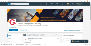 LinkedIn-Header in combination with existing Logo | Banner Ad Design by normi