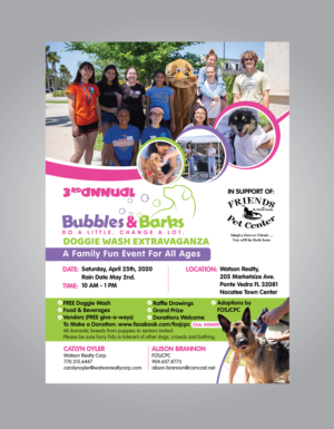 3rd Annual Bubbles & Barks Fundraiser | Design de Flyer par Pinky 